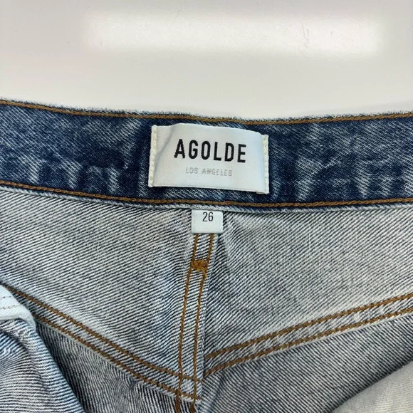 Agolde Denim cut off Shorts 26 - Picture 3 of 6